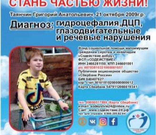 Таянчин Григорий Анатольевич СУММА К СБОРУ 46 000 руб
